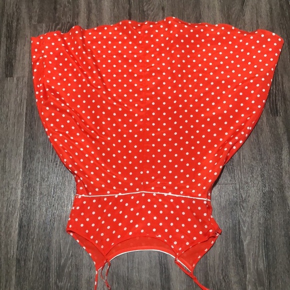 Forever 21 Orange Polka Dot Dress - Picture 4 of 9